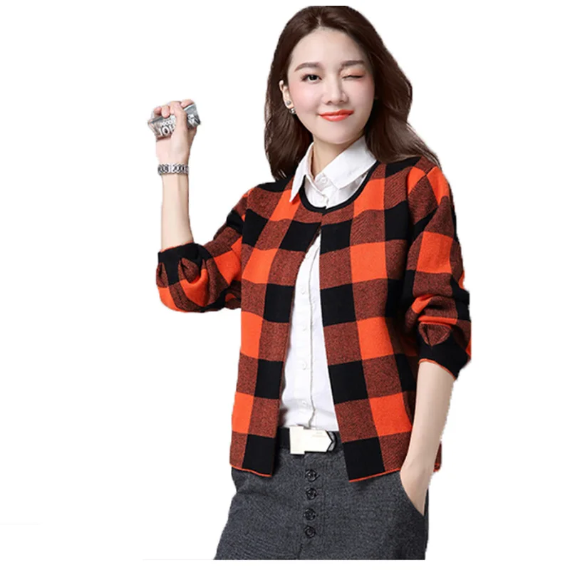 Plus Size Plaid Sweater Cardigan Women Outerwear S~3XXXL 2016 Autumn Casual Vintage Sweater Tops Femme Chaquetas Mujer 7 color
Plus Size Plaid Sweater Cardigan Women Outerwear S~3XXXL 2016 Autumn Casual Vintage Sweater Tops Femme Chaquetas Mujer 7 color