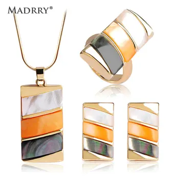 Madrry High Quality Square Shell Jewelry Sets Necklaces & Earrings & Ring Dubai Classic Design Wedding Bijoux Pendientes Brincos
Madrry High Quality Square Shell Jewelry Sets Necklaces & Earrings & Ring Dubai Classic Design Wedding Bijoux Pendientes Brincos