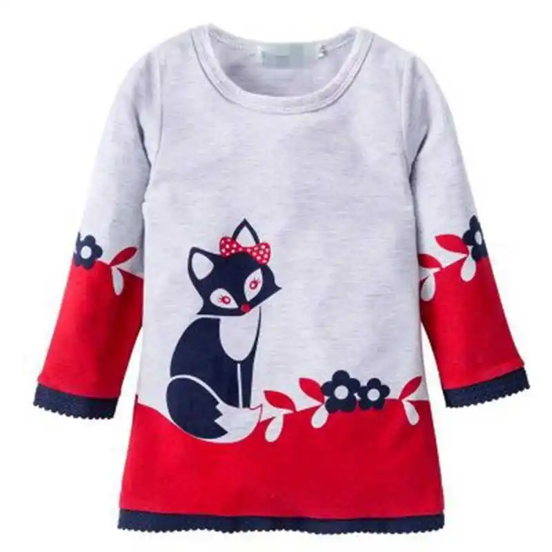 Baby Girls Winter Dress For Girl Fox Pattern Long Sleeve Dress Costume For Kids Wedding Dress 2017 Autumn Children Clothes
Baby Girls Winter Dress For Girl Fox Pattern Long Sleeve Dress Costume For Kids Wedding Dress 2017 Autumn Children Clothes
