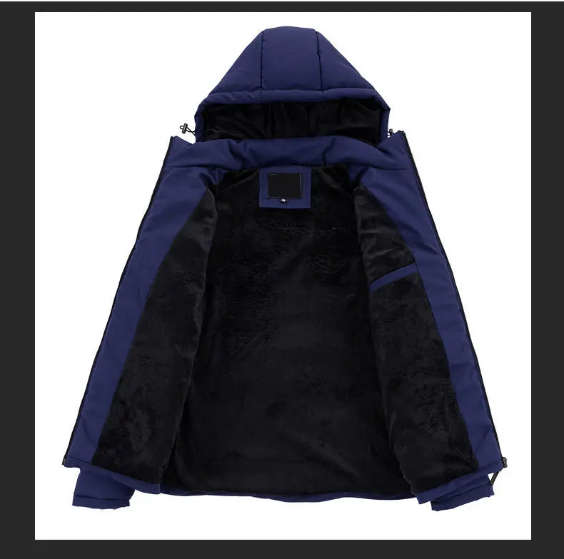 2018 Winter Men Jacket Coats Windproof Warm Cotton Padded Men Autumn Fleece Thicken Hooded Jacket Male Drop-ship Plus Size 4XL 06