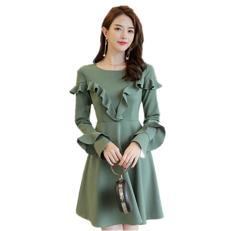 Korean spring summer new fashion Ruffle women mini dress plus size wild dress tide slim vestido short Party dress elegant elbise
Korean spring summer new fashion Ruffle women mini dress plus size wild dress tide slim vestido short Party dress elegant elbise