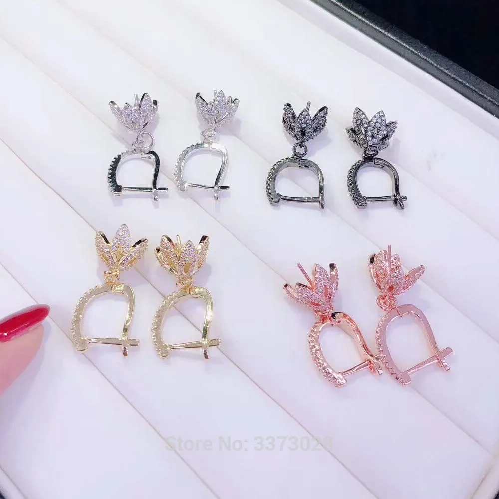 Women's 1 Pair Golden plated Paved CZ Cubic Zirconia Necklace Earrings Back Jewelry Connector DIY Fine Jewellery Making
Women's 1 Pair Golden plated Paved CZ Cubic Zirconia Necklace Earrings Back Jewelry Connector DIY Fine Jewellery Making
