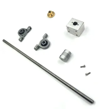T8 Lead Screw Kit ,450mm Length 8mm Dia Horizontal 2mm Lead Screw Rod & Pillow Block Mounted Bearing for 3D Printer Set of 6
T8 Lead Screw Kit ,450mm Length 8mm Dia Horizontal 2mm Lead Screw Rod & Pillow Block Mounted Bearing for 3D Printer Set of 6