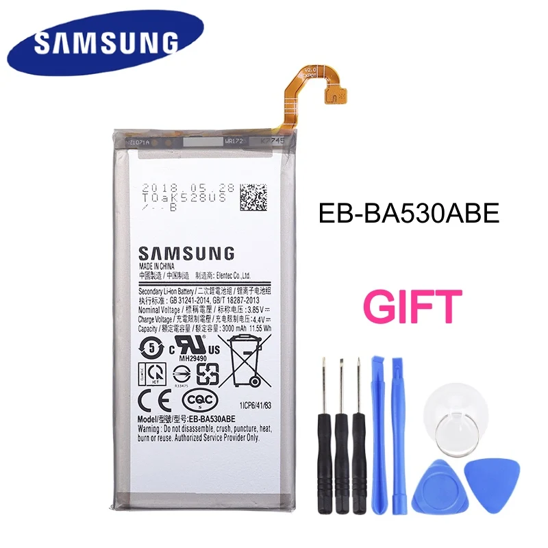 EB-BA530ABE 100% Original Replacement Phone Battery For Samsung Galaxy Galaxy A8 2018 (A530) A530 SM-A530F 3000mAh
EB-BA530ABE 100% Original Replacement Phone Battery For Samsung Galaxy Galaxy A8 2018 (A530) A530 SM-A530F 3000mAh
