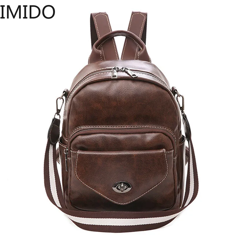 IMDIO Simple Style Vintage Retro Women Backpack School PU Leather Bag Ladies School Backpacks for Teenage Small Mochila Feminine
IMDIO Simple Style Vintage Retro Women Backpack School PU Leather Bag Ladies School Backpacks for Teenage Small Mochila Feminine