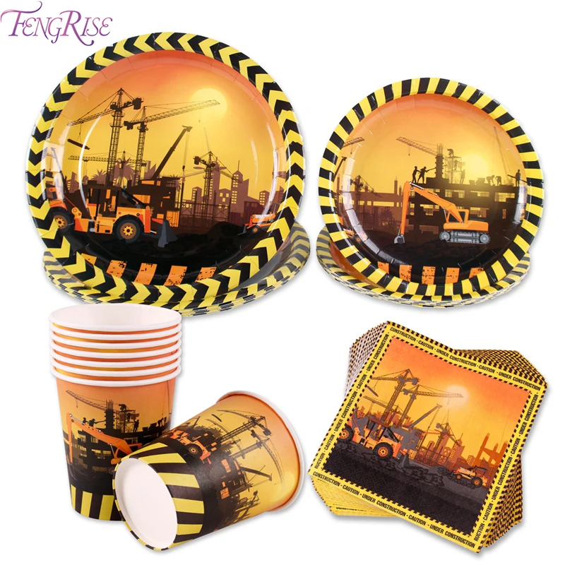 FENGRISE Construction Vehicle Excavator Disposable Party Tableware Paper Plate Cups Birthday Party Decor Boy Birthday Party Set
FENGRISE Construction Vehicle Excavator Disposable Party Tableware Paper Plate Cups Birthday Party Decor Boy Birthday Party Set
