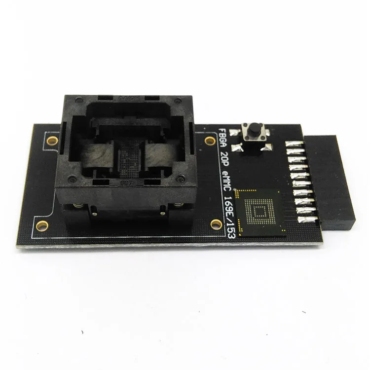 for data recovery eMMC153/169 Reader test socket to 20 Pins Open Top Structure BGA153/169 Size12x18mm Pitch 0.5mm
for data recovery eMMC153/169 Reader test socket to 20 Pins Open Top Structure BGA153/169 Size12x18mm Pitch 0.5mm