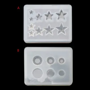 Silicone Mold Star Geometric Round Mirror Craft Earring Jewelry Make Cake Decor Tool Making Accessories W77
Silicone Mold Star Geometric Round Mirror Craft Earring Jewelry Make Cake Decor Tool Making Accessories W77