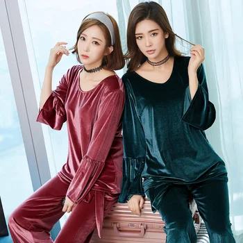 Pajama Sets For Women Winter Velvet Pajamas Lady Night Suit Two Piece Set Warm Sleepwear Women Pajama
Pajama Sets For Women Winter Velvet Pajamas Lady Night Suit Two Piece Set Warm Sleepwear Women Pajama