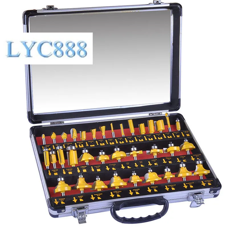 Top Quality 35pcs/set Milling Cutter Bits Set Multi-function Trimming Machine Milling Cutter Set Woodworking Router Bits
Top Quality 35pcs/set Milling Cutter Bits Set Multi-function Trimming Machine Milling Cutter Set Woodworking Router Bits