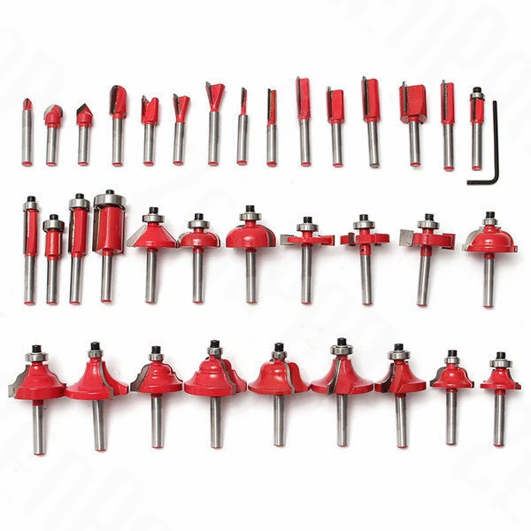 Alloy Case /¡/ LiNKFOR 35pc Router Bits Set Tungsten Carbide Tipped 1//4 Shank