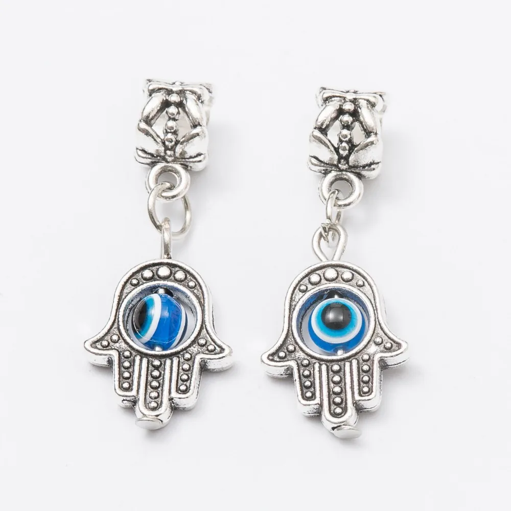 5PCS Turkish Style Zinc Alloy Fatima Hand Pendant Silver Evil Eye Charm Fit Pandora Bracelet&Bangle Necklace Jewelry Making
5PCS Turkish Style Zinc Alloy Fatima Hand Pendant Silver Evil Eye Charm Fit Pandora Bracelet&Bangle Necklace Jewelry Making