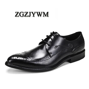 ZGZJYWM New Breathable Black/Red Carved Loafers Mens Dress Genuine Leather Lace-Up Pointed Toe Wedding Men Office Business Shoes
ZGZJYWM New Breathable Black/Red Carved Loafers Mens Dress Genuine Leather Lace-Up Pointed Toe Wedding Men Office Business Shoes