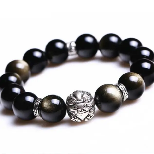 NEW 925 Silver Good Luck Man Bracelet Obsidian Fengshui Pixiu Bracelet Wealth Pixiu Bracelet Man Gift
NEW 925 Silver Good Luck Man Bracelet Obsidian Fengshui Pixiu Bracelet Wealth Pixiu Bracelet Man Gift