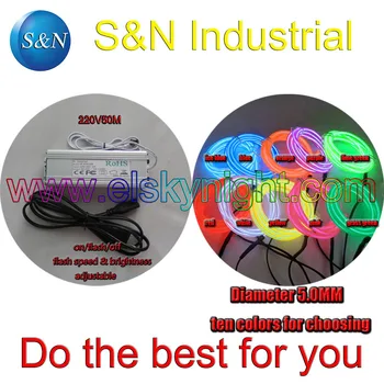Ten color 5.0MM100M Flexible el Wire Tube Neon Light &100-240VAC inverter for holiday,party,festival and house decoration
Ten color 5.0MM100M Flexible el Wire Tube Neon Light &100-240VAC inverter for holiday,party,festival and house decoration