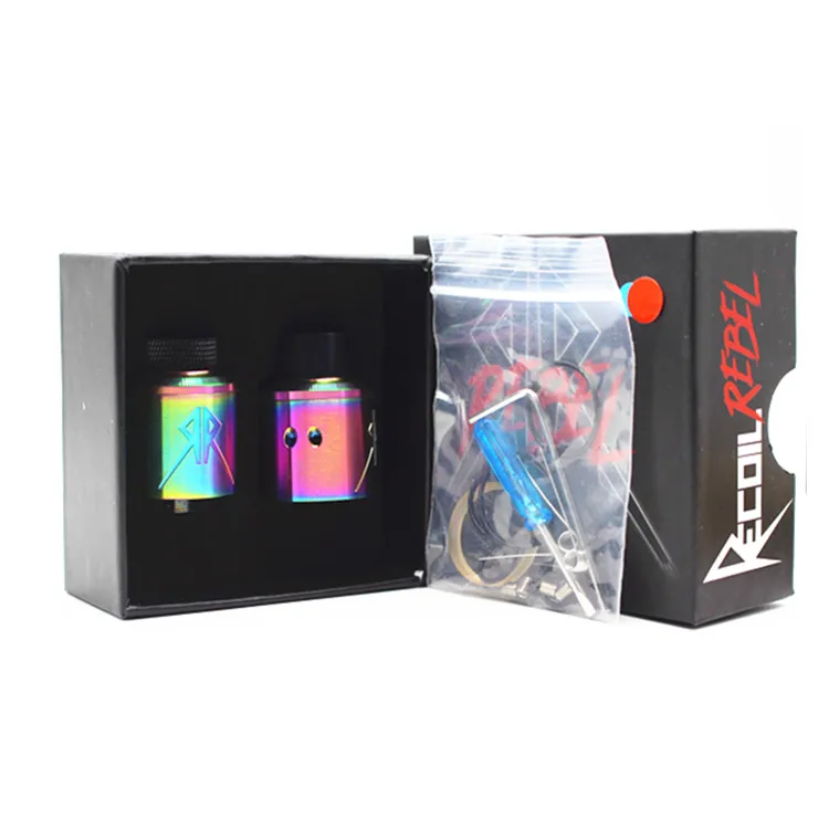 New Rbl Rebel RDA 25mm Diameter Atomizer Tank Rebuildable Airflow Control fit 510 Thread Vape Mods for Liquid RDA Vaporizer Tank
New Rbl Rebel RDA 25mm Diameter Atomizer Tank Rebuildable Airflow Control fit 510 Thread Vape Mods for Liquid RDA Vaporizer Tank
