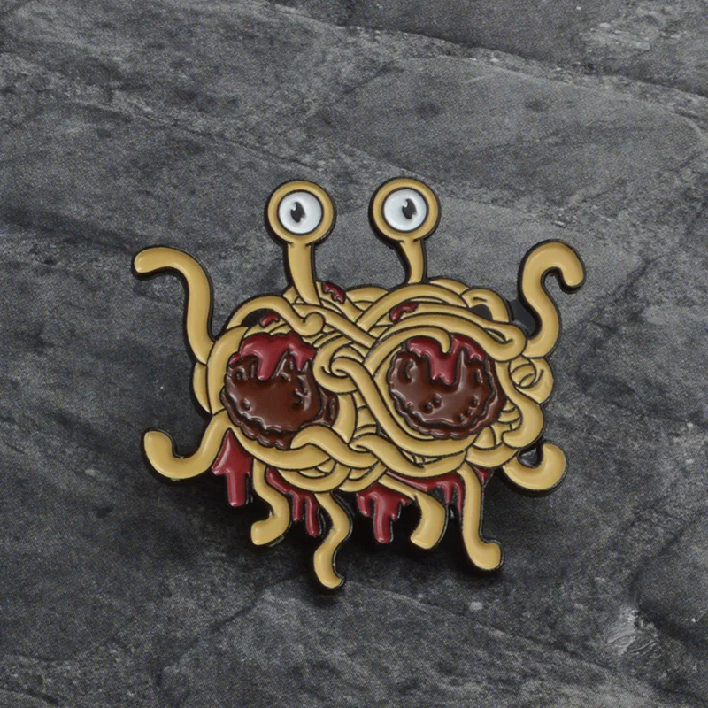 Flying Spaghetti Monster Pin FSM Enamel Pin Pastafarianism Ramen Funny Flair Brooch Denim Jeans Shirt Coat Lapel pin Metal badge
Flying Spaghetti Monster Pin FSM Enamel Pin Pastafarianism Ramen Funny Flair Brooch Denim Jeans Shirt Coat Lapel pin Metal badge