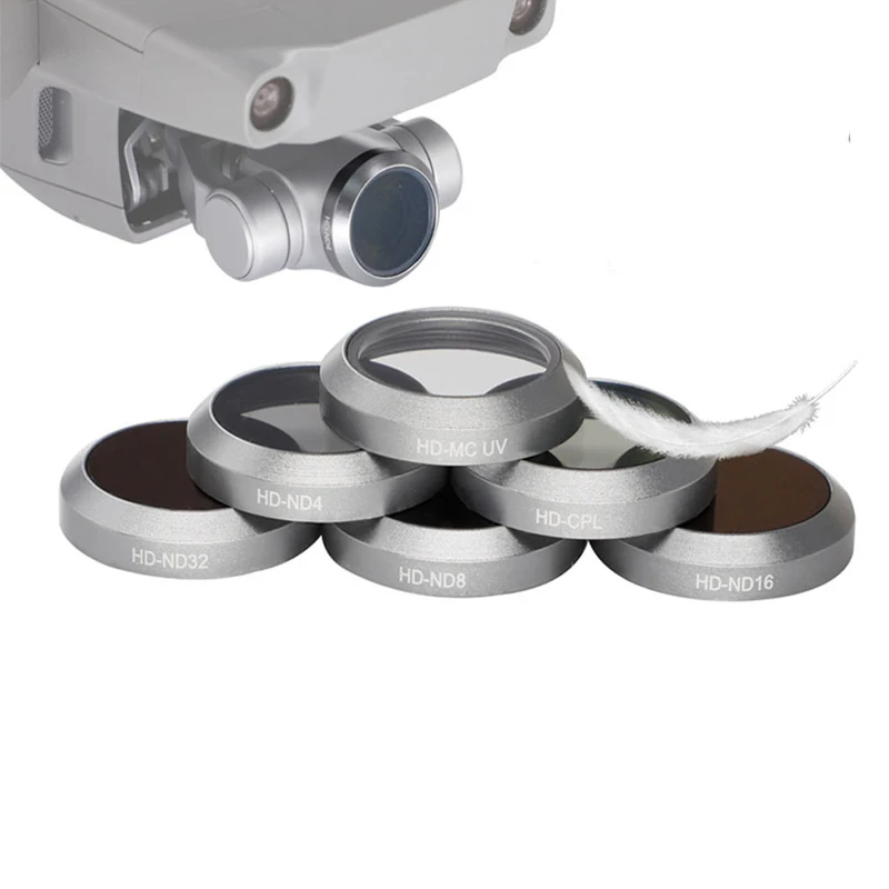 drone Filter MC UV ND 4 ND 8 ND16 ND32 CPL Filter For dji mavic 2 zoom drone Accessories Silver 1 (2)
