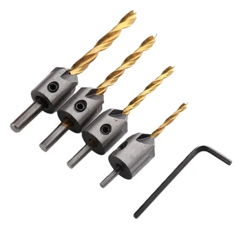 Drill Bit 3mm, 4mm, 5mm, 6mm 5 Flute Countersink Drill Bit Woodworking Chamfer Reamer Set Tools
Drill Bit 3mm, 4mm, 5mm, 6mm 5 Flute Countersink Drill Bit Woodworking Chamfer Reamer Set Tools