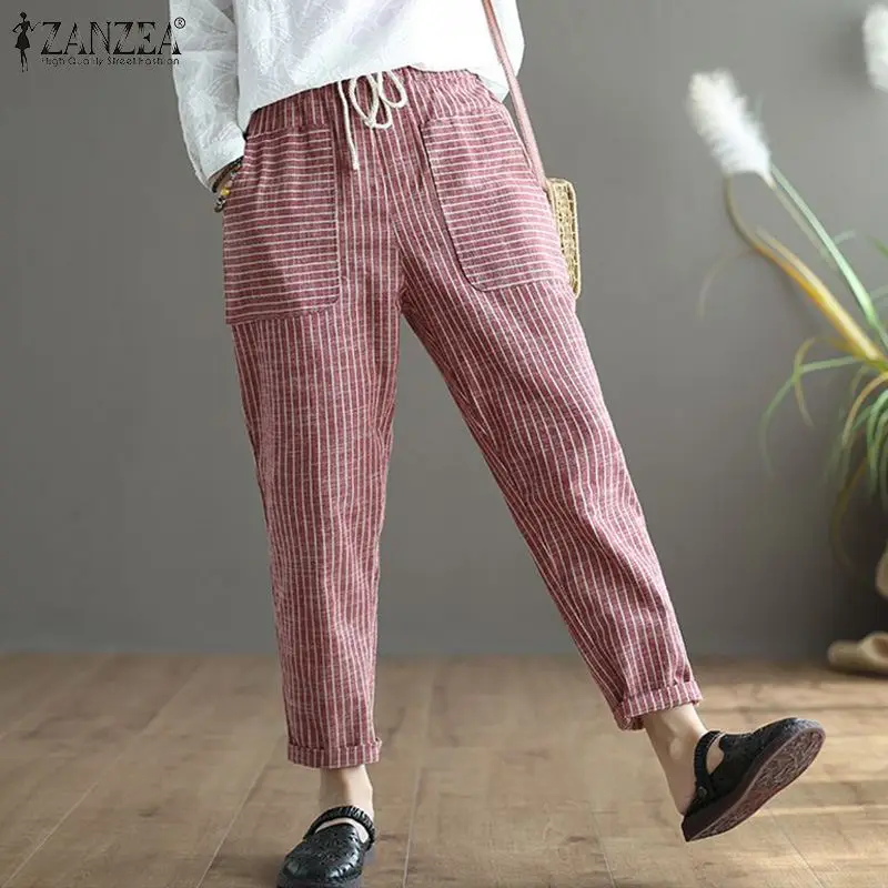 2019 Summer ZANZEA Plus Size Women Casual Long Pants Striped Elastic Waist Trousers Pantalones Mujer Sweatpants Streetwear 5XL
2019 Summer ZANZEA Plus Size Women Casual Long Pants Striped Elastic Waist Trousers Pantalones Mujer Sweatpants Streetwear 5XL