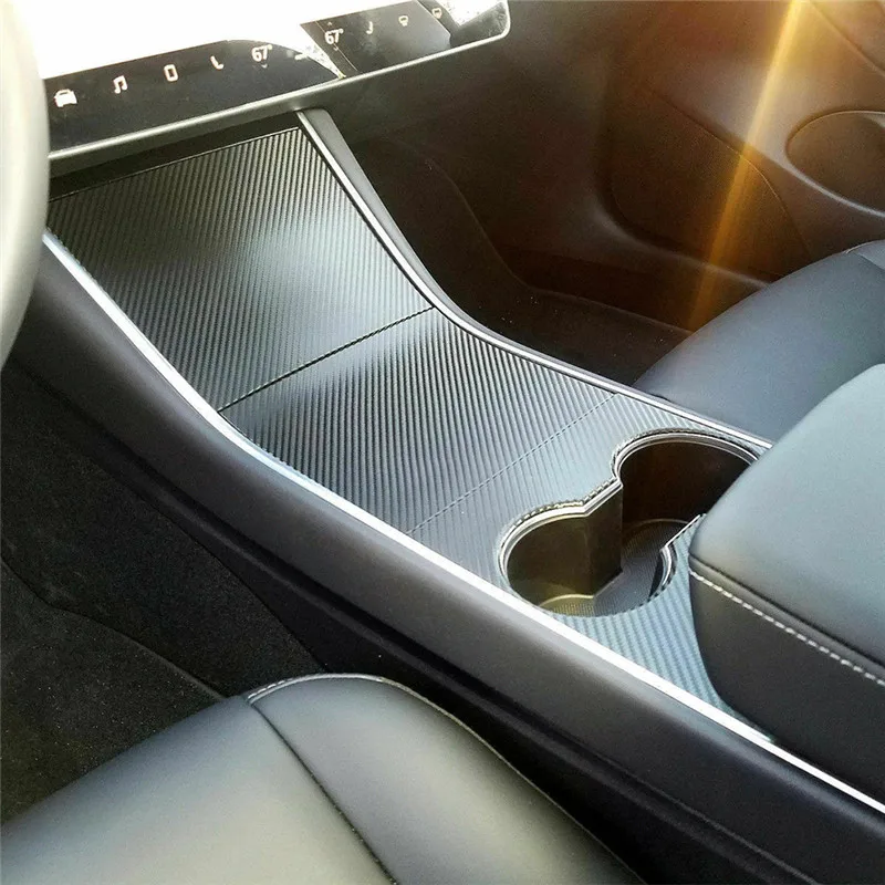 New 5D Carbon Fiber Center Console Wrap Vinyl Wrap Kit Self-Adhensive Reflective Safe Black Upgrade Fit For Tesla Model 3#297183 
New 5D Carbon Fiber Center Console Wrap Vinyl Wrap Kit Self-Adhensive Reflective Safe Black Upgrade Fit For Tesla Model 3#297183