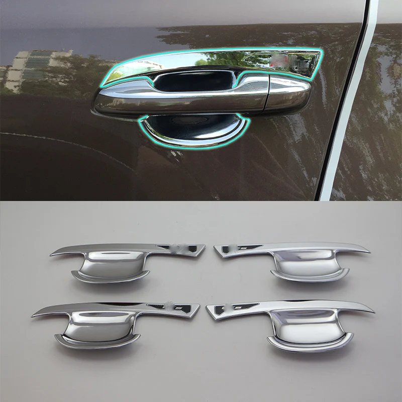 Car Accessories Exterior ABS Chrome Door Handle Bowl Cover Trims 4pcs For Kia KX5/Sportage 2016 Car Styling 
Car Accessories Exterior ABS Chrome Door Handle Bowl Cover Trims 4pcs For Kia KX5/Sportage 2016 Car Styling