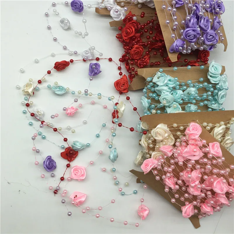 5 M/Bag Fishing Line Pearls DIY Rose Silk Artificial Flower Vine for Wedding Party Home Kids Room Wreath Decoration Rattan Craft
5 M/Bag Fishing Line Pearls DIY Rose Silk Artificial Flower Vine for Wedding Party Home Kids Room Wreath Decoration Rattan Craft
