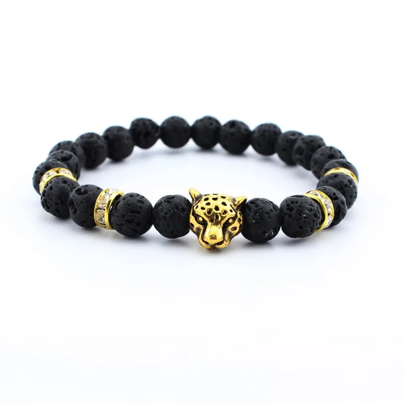 1pcs New male bracelet Natural Stone Alloy silver gold leopard 8mm beads with volcanic rock men Jewelry Lava Yoga Bracelets gift
1pcs New male bracelet Natural Stone Alloy silver gold leopard 8mm beads with volcanic rock men Jewelry Lava Yoga Bracelets gift