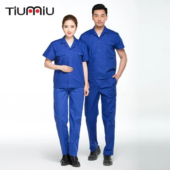 Wholesale High Quality Unisex Solid Engineering Uniform Work Clothing Summer Short Sleeves Blue Repairment Workshop Jacket+Pants
Wholesale High Quality Unisex Solid Engineering Uniform Work Clothing Summer Short Sleeves Blue Repairment Workshop Jacket+Pants