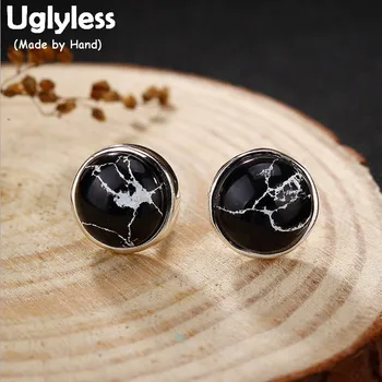 Uglyless Real S 925 Sterling Silver Natural Turquoise Studs Earrings for Women Vintage Ethnic Round Brincos Handmade Fine Bijoux
Uglyless Real S 925 Sterling Silver Natural Turquoise Studs Earrings for Women Vintage Ethnic Round Brincos Handmade Fine Bijoux
