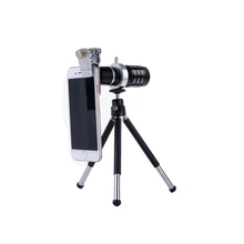 Free Shipping Universal Clip 12X Telephoto Lens Mobile Phone Camera Lens Optical Lenses For iPhone 5s 6 Samgung Huawei Xiaomi LG