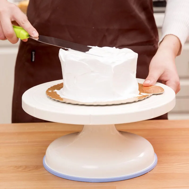 Пластиковая вращающаяся подставка для торта набор тарелок Нескользящая