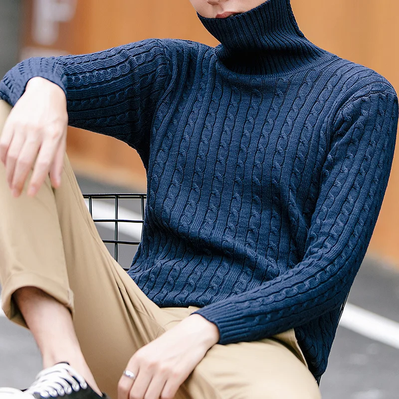 Winter High Neck Knitted Sweater Men Turtleneck Warm Sweaters Slim Fit Men Casual Knitwear Pullover Large size M-4XL
Winter High Neck Knitted Sweater Men Turtleneck Warm Sweaters Slim Fit Men Casual Knitwear Pullover Large size M-4XL