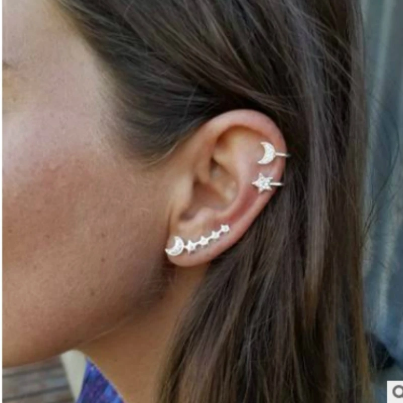New Fashion Accessories Handmade Star Moon Cuff Earrings Simple Ear Clips Fashion Gift Jewelry Earrings Women's Accessories
New Fashion Accessories Handmade Star Moon Cuff Earrings Simple Ear Clips Fashion Gift Jewelry Earrings Women's Accessories