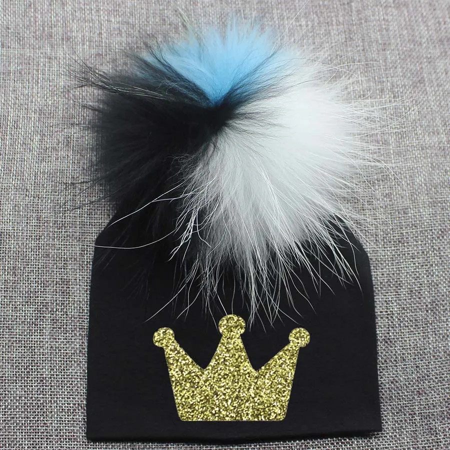 Newborn To 2T Kids Crown Baby Hats Boys Girls Cap Warm Cotton Beanie Hat Real Fur Pom Pom Bobble Hat Spring Autumn Enfant Hats
Newborn To 2T Kids Crown Baby Hats Boys Girls Cap Warm Cotton Beanie Hat Real Fur Pom Pom Bobble Hat Spring Autumn Enfant Hats