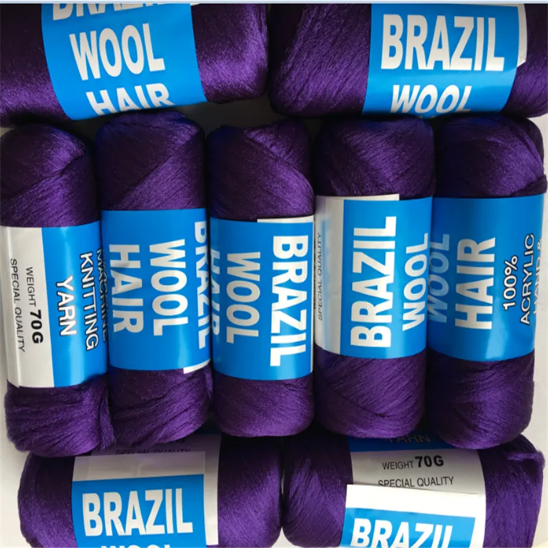 Free shipping Wholesale New Brazilian Wool Hair African hair yarn for braiding 27balls/ lot can order Mix colors in a pack 
Free shipping Wholesale New Brazilian Wool Hair African hair yarn for braiding 27balls/ lot can order Mix colors in a pack