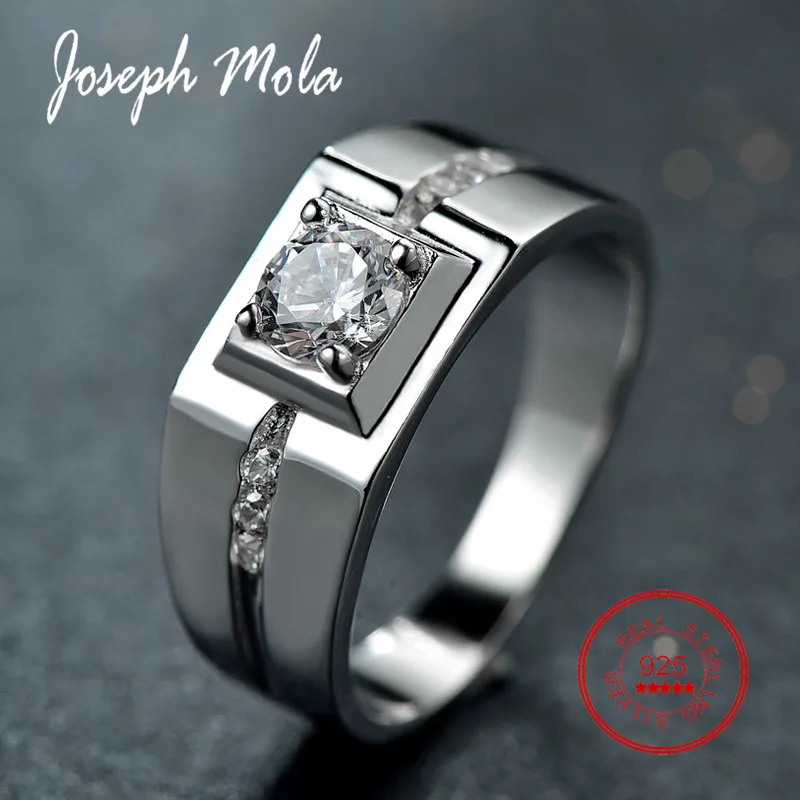 Joseph Mola Real 925 Sterling Silver Exquisite Clear Cubic Zirconia Gemston Handsome Ring For Men Europe Style Fine Jewelry Gift
Joseph Mola Real 925 Sterling Silver Exquisite Clear Cubic Zirconia Gemston Handsome Ring For Men Europe Style Fine Jewelry Gift