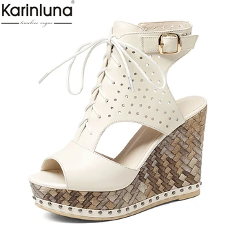 women's Genuine Leather leisure Wedges High Heels Platform Hollow Shoes Woman Casual Party Summer Sandals
women's Genuine Leather leisure Wedges High Heels Platform Hollow Shoes Woman Casual Party Summer Sandals