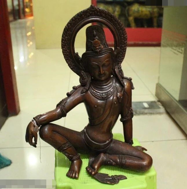 R0722 Details about 14"Tibet Buddhism Temple Folk Old Purple Bronze carved homey Kwan-Yin Statue
R0722 Details about 14"Tibet Buddhism Temple Folk Old Purple Bronze carved homey Kwan-Yin Statue