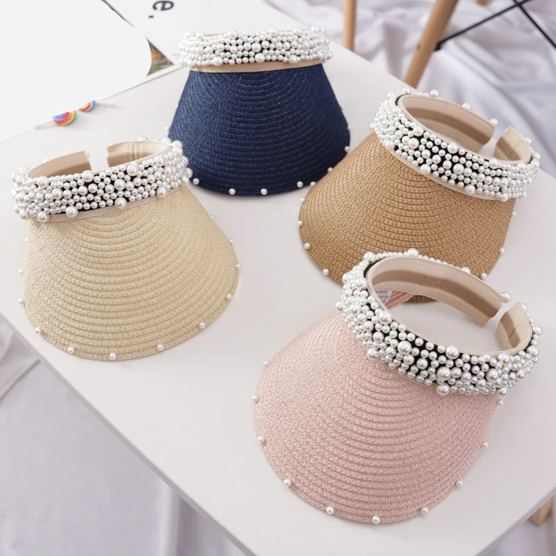 luxury 2019 New Women Pearl Headband Hat Visor Caps For Girls Beach Hats Braided Fashion Cap Lady Summer Straw Sun Hat
luxury 2019 New Women Pearl Headband Hat Visor Caps For Girls Beach Hats Braided Fashion Cap Lady Summer Straw Sun Hat