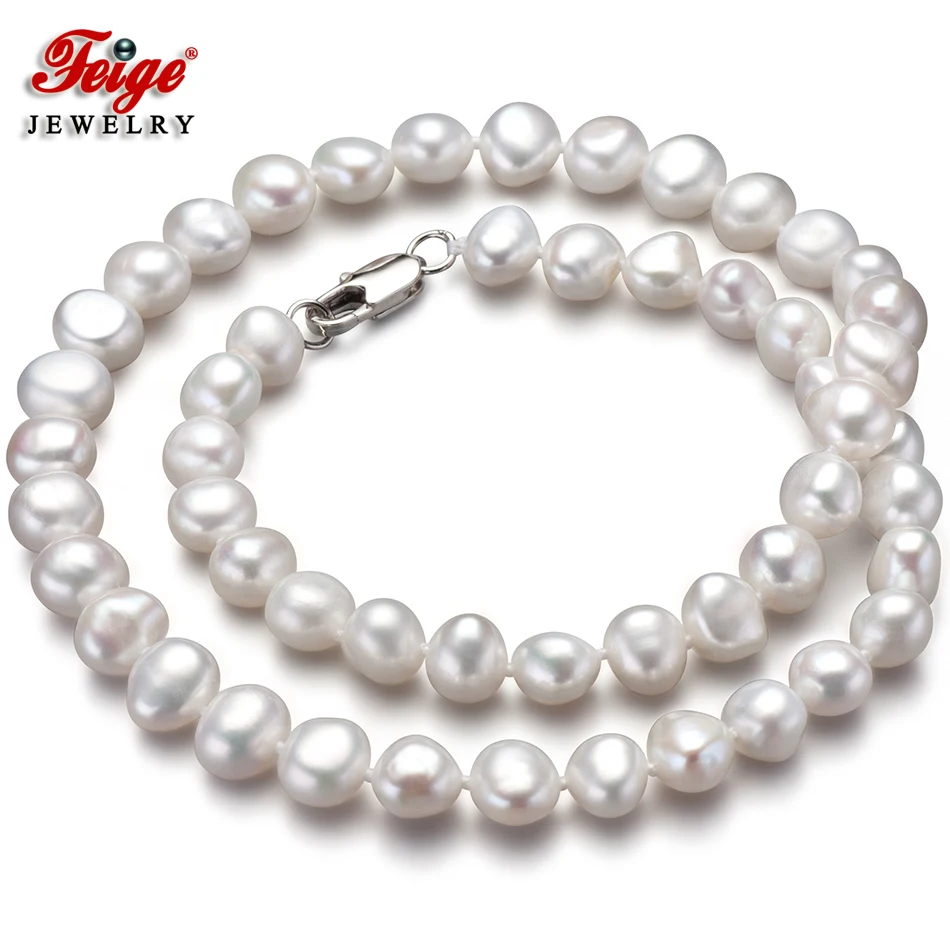 Feige Special offer Baroque style 7-8MM White Natural Freshwater Pearl Choker Necklace for Women's Fine Pearl Jewelry Bijoux
Feige Special offer Baroque style 7-8MM White Natural Freshwater Pearl Choker Necklace for Women's Fine Pearl Jewelry Bijoux