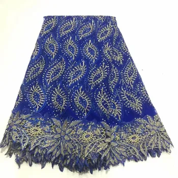 Royal Blue And Gold Embroidered French Mesh Lace Guipure Tulle Fabric African Wedding Stones Laces X604-4
Royal Blue And Gold Embroidered French Mesh Lace Guipure Tulle Fabric African Wedding Stones Laces X604-4