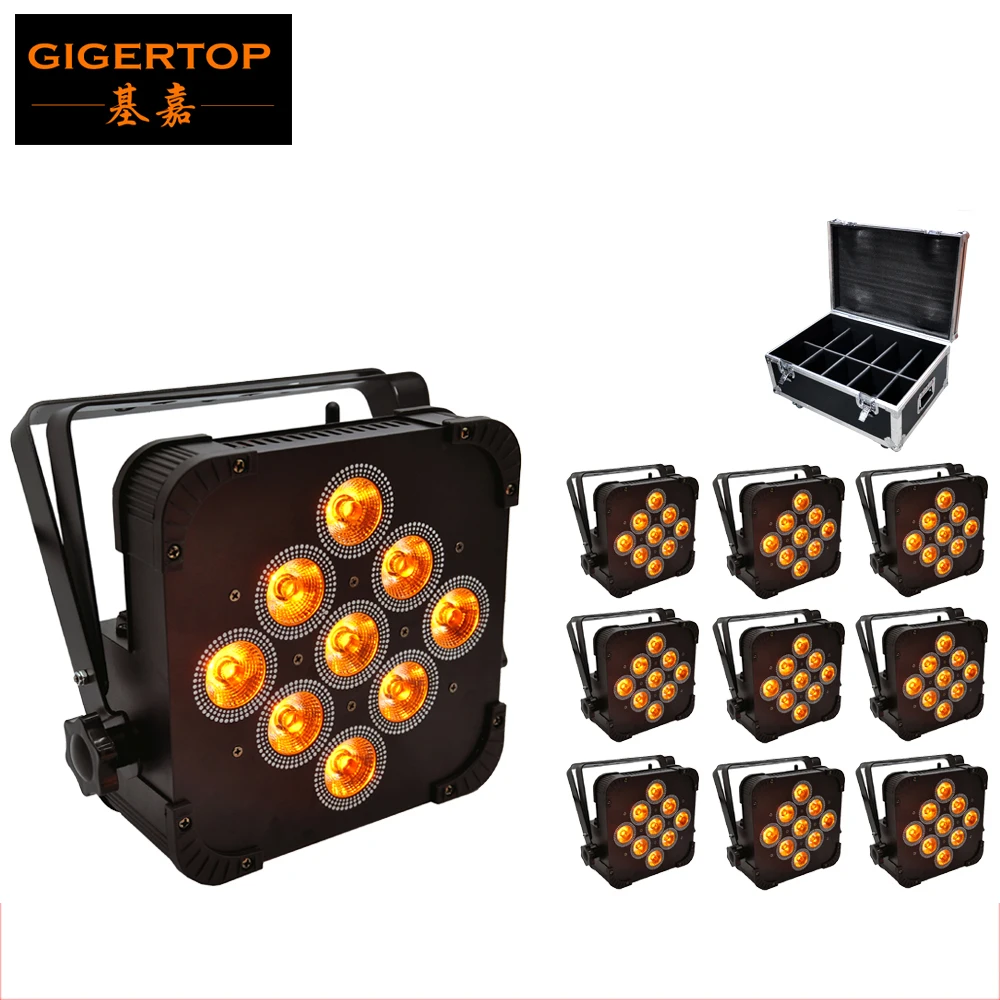 10XLOT Wireless DMX Led Flat Par Light 9 x 15W RGBWA 5IN1 Color Mixing Non Waterproof IP20 No Battery Flightcase 10IN1 Packing
10XLOT Wireless DMX Led Flat Par Light 9 x 15W RGBWA 5IN1 Color Mixing Non Waterproof IP20 No Battery Flightcase 10IN1 Packing