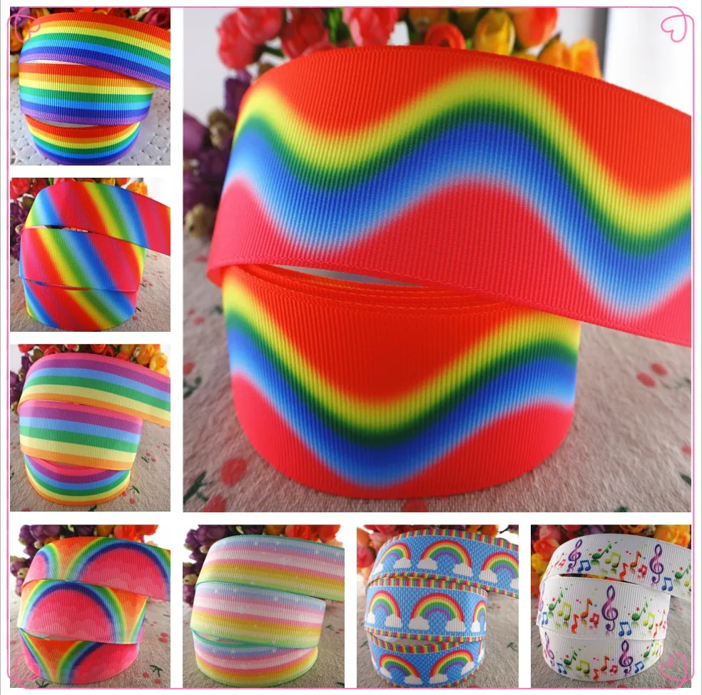 18032203, 1" 25mm or 1.5" 38mm 50 yards/lot rainbow printed grosgrain ribbons cartoon ribbon DIY handmade materials
18032203, 1" 25mm or 1.5" 38mm 50 yards/lot rainbow printed grosgrain ribbons cartoon ribbon DIY handmade materials