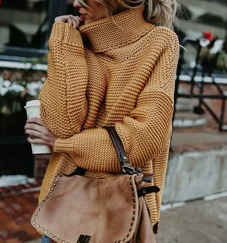 6 Colors 2018 Autumn Women Turtleneck Loose Sweater Long Sleeve Solid Color Oversized Sweater
6 Colors 2018 Autumn Women Turtleneck Loose Sweater Long Sleeve Solid Color Oversized Sweater