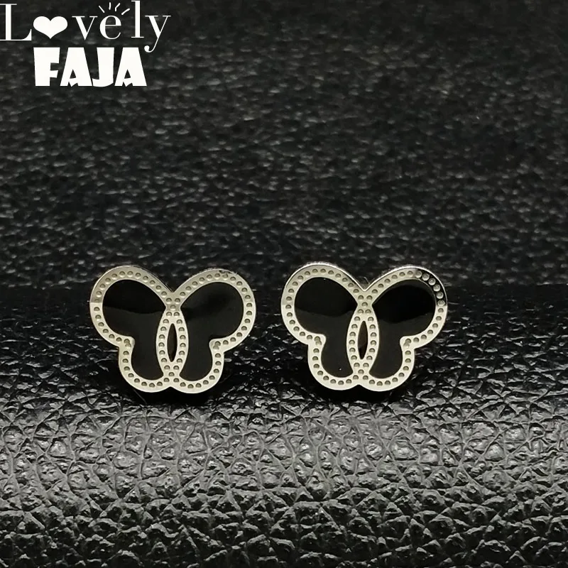 2019 Fashion Black Enamel Stainless Steel Earing for Women Silver Color Butterfly Earrings Jewelry boucle d oreille E612633
2019 Fashion Black Enamel Stainless Steel Earing for Women Silver Color Butterfly Earrings Jewelry boucle d oreille E612633