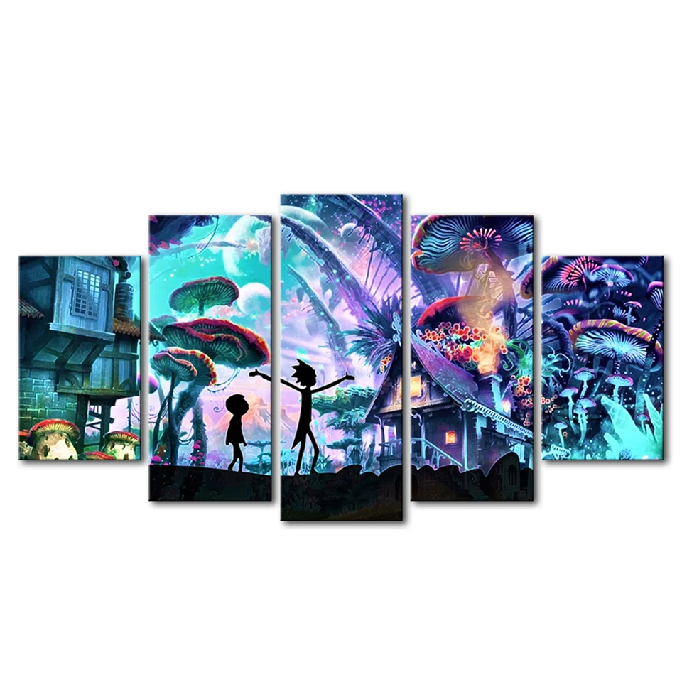 Modern Cuadros Decoration Canvas Fashion 5 Panel Rick And Morty Painting Modular Picture Art Framework Wall For Living Room
Modern Cuadros Decoration Canvas Fashion 5 Panel Rick And Morty Painting Modular Picture Art Framework Wall For Living Room