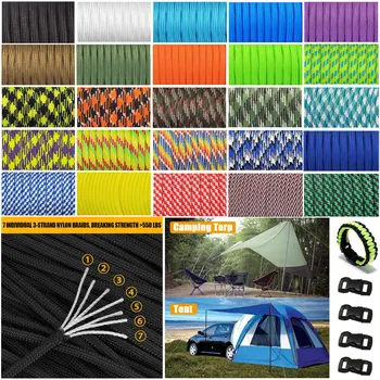 31M Genuine 550lb Paracord 7 Strand Parachute Cord Type III Mil Spec 100% Polyester >250KG Strength Bag Shoe Rope Dog Collar
31M Genuine 550lb Paracord 7 Strand Parachute Cord Type III Mil Spec 100% Polyester >250KG Strength Bag Shoe Rope Dog Collar