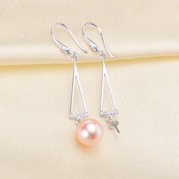 Triangle Design Drop Earrings S925 Sterling Silver Pearl Earrings Components Women DIY Jewelry Findings 3Pairs/Lot
Triangle Design Drop Earrings S925 Sterling Silver Pearl Earrings Components Women DIY Jewelry Findings 3Pairs/Lot