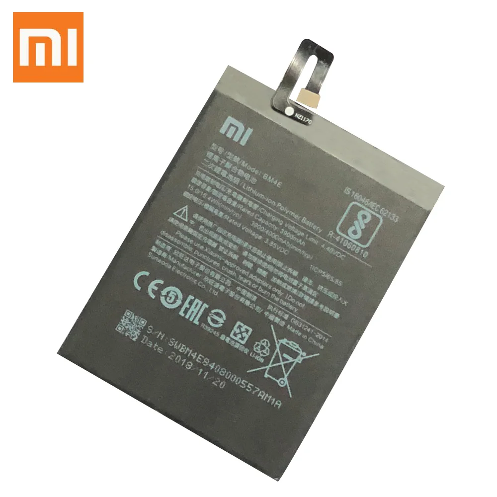 Xiao Mi Original Replacement Battery BM4E For Xiaomi MI Pocophone F1 Authentic Phone Battery 4000mAh
Xiao Mi Original Replacement Battery BM4E For Xiaomi MI Pocophone F1 Authentic Phone Battery 4000mAh